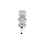 White gold Pavé Cushion Moissanite Cluster Eternity Band with Prong Setting_23