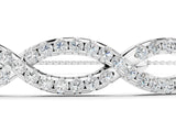 White gold Pavé Marquise Infinity Chain Bracelet with Bezel Prong Setting_19