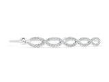 White gold Pavé Marquise Infinity Chain Bracelet with Bezel Prong Setting_4