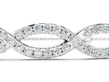 White gold Pavé Marquise Infinity Chain Bracelet with Bezel Prong Setting_5