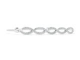 White gold Pavé Marquise Infinity Chain Bracelet with Bezel Prong Setting_8