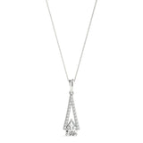 White gold Pavé Marquise Prong Pendant