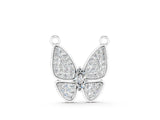 White gold Pavé Oval Prong Butterfly Pendant_17