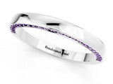 White gold Pavé Round Amethyst Channel Set Band_31