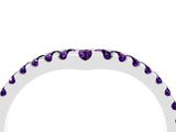 White gold Pavé Round Amethyst Chevron Band with Shared Prong Setting_10