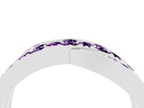 White gold Pavé Round Amethyst Crossover Band with Bead Prong Setting_10