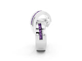 White gold Pavé Round Amethyst Crossover Band with Channel Setting_8
