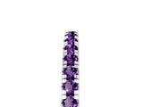 White gold Pavé Round Amethyst Half Eternity Band with Shared Prong Setting_11