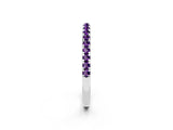 White gold Pavé Round Amethyst Half Eternity Band with Shared Prong Setting_8
