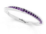 White gold Pavé Round Amethyst Twist Band_7