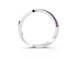White gold Pavé Round Amethyst Twist Band_9