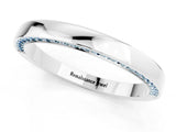 White gold Pavé Round Aquamarine Channel Set Band_19