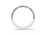 White gold Pavé Round Aquamarine Channel Set Band_21