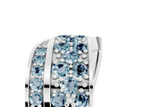 White gold Pavé Round Aquamarine Crossover Band with Bead Prong Setting_11
