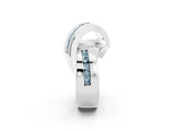 White gold Pavé Round Aquamarine Crossover Band with Channel Setting_8