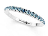 White gold Pavé Round Aquamarine Half Eternity Band with Shared Prong Setting_7