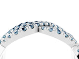 White gold Pavé Round Aquamarine Infinity Twist Band with Shared Prong Setting_14