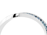 White gold Pavé Round Aquamarine Twist Band_10