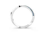 White gold Pavé Round Aquamarine Twist Band_38