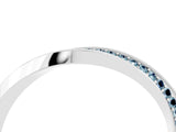 White gold Pavé Round Aquamarine Twist Band_39