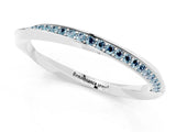 White gold Pavé Round Aquamarine Twist Band_7