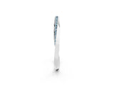 White gold Pavé Round Aquamarine Twist Band_8