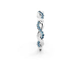 White gold Pavé Round Aquamarine Twist Eternity Band with Shared Prong Setting_32