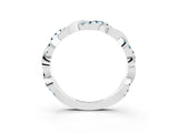 White gold Pavé Round Aquamarine Twist Eternity Band with Shared Prong Setting_33