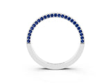 White gold Pavé Round Blue Sapphire Channel Set Band_21
