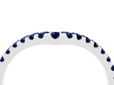 White gold Pavé Round Blue Sapphire Chevron Band with Shared Prong Setting_10