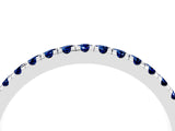 White gold Pavé Round Blue Sapphire Half Eternity Band with Shared Prong Setting_10