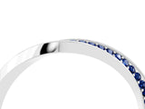 White gold Pavé Round Blue Sapphire Twist Band_10