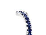 White gold Pavé Round Blue Sapphire V-Shaped Chevron Band with Shared Prong Setting_11