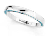 White gold Pavé Round Blue Topaz Channel Set Band_19