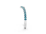White gold Pavé Round Blue Topaz Chevron Band with Shared Prong Setting_8