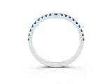 White gold Pavé Round Blue Topaz Chevron Band with Shared Prong Setting_9