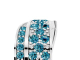 White gold Pavé Round Blue Topaz Crossover Band with Bead Prong Setting_11