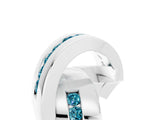 White gold Pavé Round Blue Topaz Crossover Band with Channel Setting_11