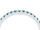 White gold Pavé Round Blue Topaz Half Eternity Band with Shared Prong Setting_10
