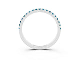 White gold Pavé Round Blue Topaz Half Eternity Band with Shared Prong Setting_9