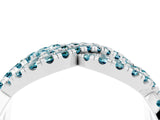 White gold Pavé Round Blue Topaz Infinity Twist Band with Shared Prong Setting_14