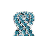 White gold Pavé Round Blue Topaz Infinity Twist Band with Shared Prong Setting_17