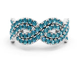 White gold Pavé Round Blue Topaz Infinity Twist Band with Shared Prong Setting_6