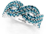 White gold Pavé Round Blue Topaz Infinity Twist Band with Shared Prong Setting_7