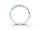 White gold Pavé Round Blue Topaz Infinity Twist Band with Shared Prong Setting_9