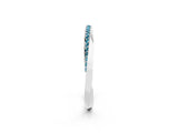 White gold Pavé Round Blue Topaz Twist Band_33