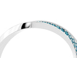 White gold Pavé Round Blue Topaz Twist Band_35