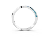 White gold Pavé Round Blue Topaz Twist Band_9