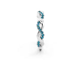 White gold Pavé Round Blue Topaz Twist Eternity Band with Shared Prong Setting_32