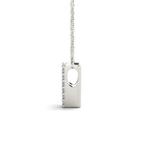 White gold Pavé Round Brilliant V Pendant 2